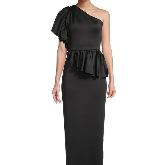 black halo dress Black Halo Elara Midi Dress in Espresso